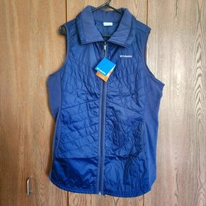 Women's Navy Zip Front Lightweight Columbia Vest Size XL
